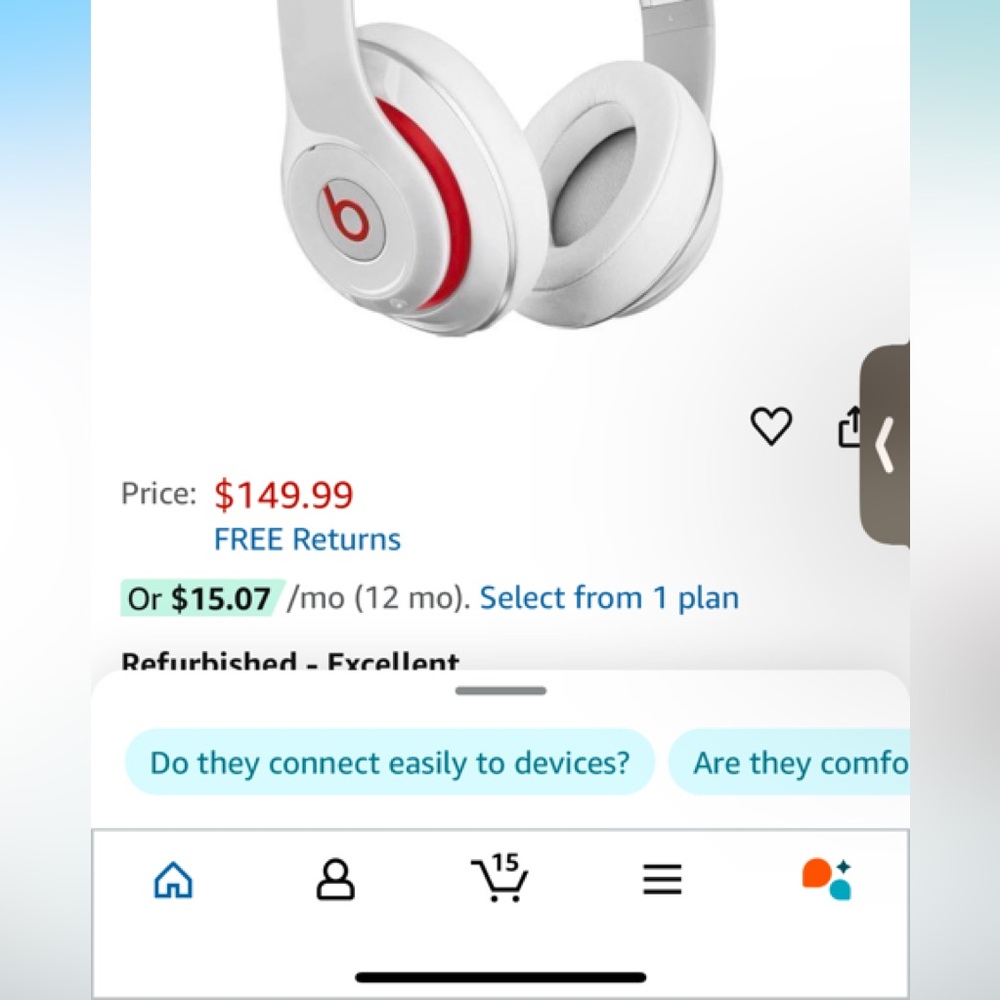 White and red Beats Studio 2.0